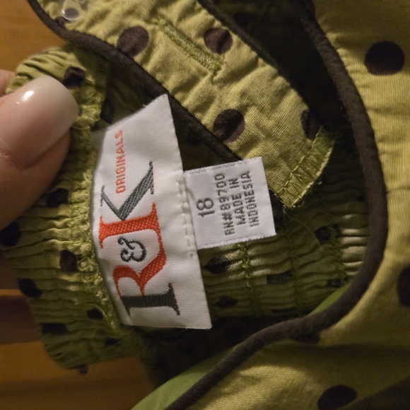 R&K Original Green Polka Dot Dress - Picture 5 of 6